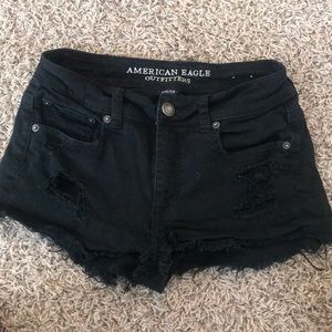 Black American eagle Jean shorts